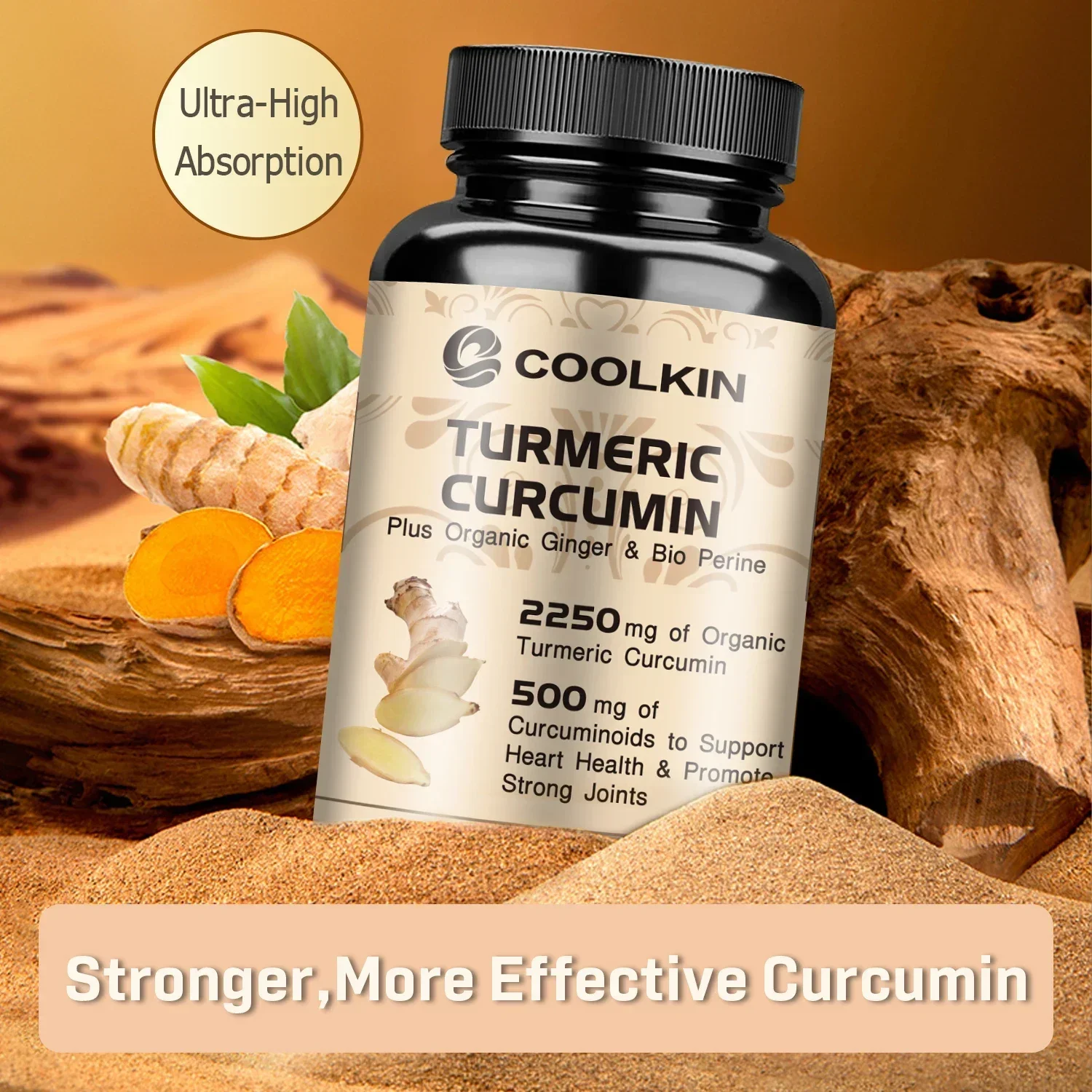 Turmeric Curcumin - with Ginger,Black Pepper - for Optimal Absorption, Joint & Healthy Inflammation Support