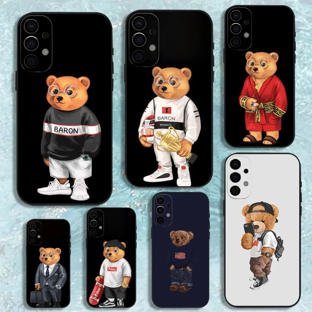 

Fashion Baron F-Filou B-Bear Phone Case For Samsung S25,S24,S21,S22,S23,S30,Ultra,S20,Plus,Fe,Lite,Note,10,9,5G Black Cover