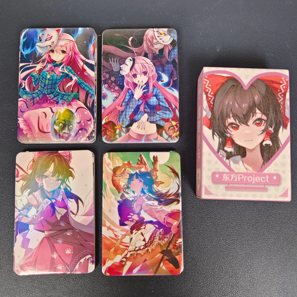 Touhou Project Manga Laser Lomo Card Album Comic Characters Photocard Fans Collection Cards 55 Pc/set