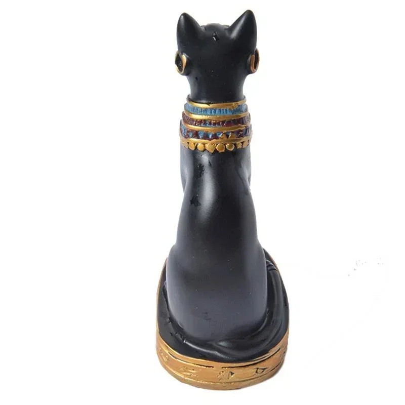 Cat Statue Ornament Egyptian Cat Figurine Statue Decoration Vintage Cat Goddess Statue Home Garden Mini Animal Ornament