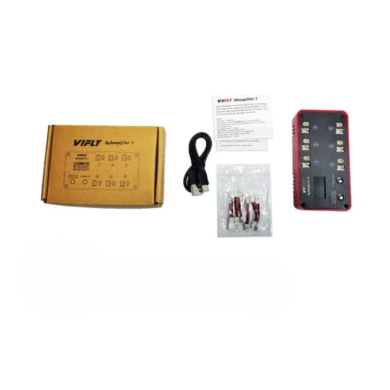 

Зарядное устройство-разрядник VIFLY WhoopStor 3 на 6 портов для LiPo аккумуляторов 1S с цветным экраном для дрона Whoop