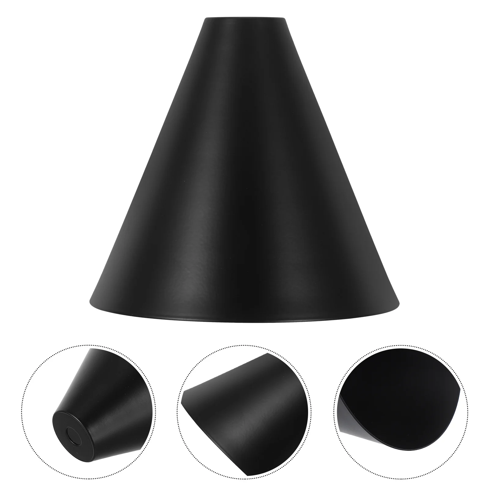 

Iron Art Desk Lamp Shade Black Metal Retro Conical Replacement Lamp Cover Hole Diameter 10mm for Hotel Bedroom Nightstand