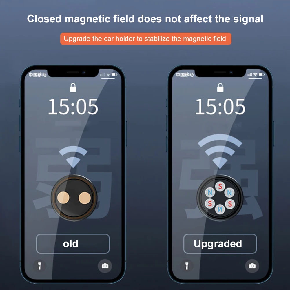 Supporto per telefono a gravità per auto magnetico in metallo supporto per Smartphone con rotazione a 360 ° supporto per navigazione GPS per iPhone Samsung