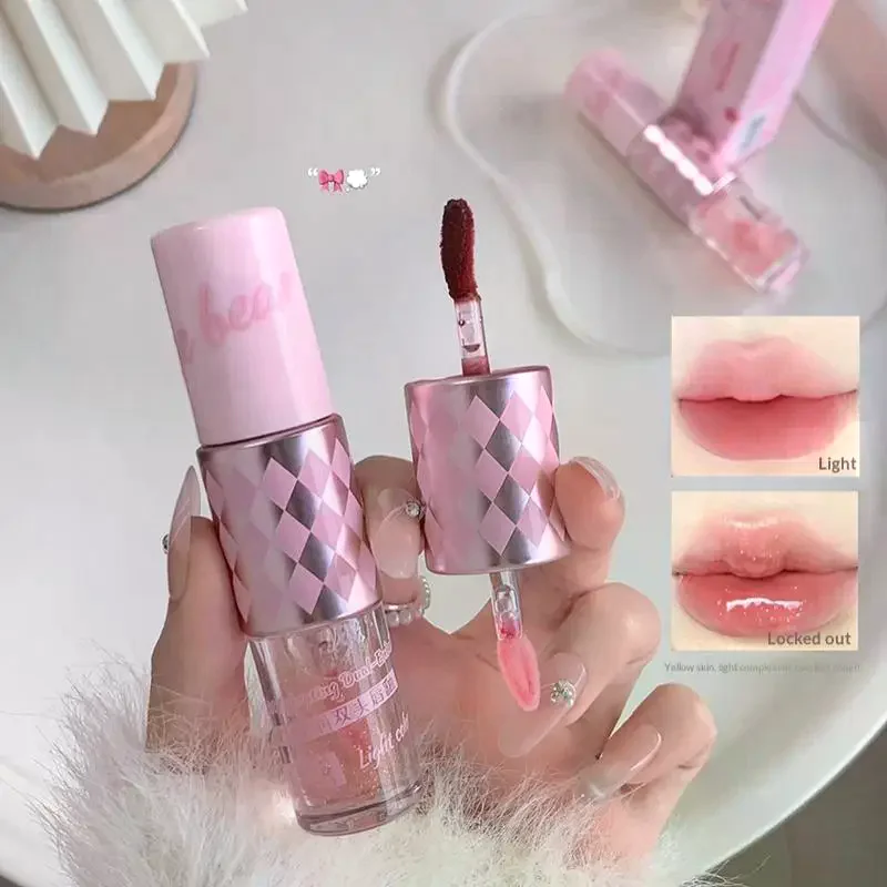 Gege Bear Doppelkopf-Lipgloss, glänzende und mollige Lippen, glänzender Glanz, feuchtigkeitsspendend, unverzichtbar