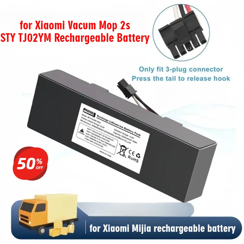 

Mi Robot Vacuum-Mop 2S STYTJ02YM Battery 14.4V for Xiaomi Mijia LDS Vacuum Cleaner,Mi Robot Vacuum-Mop P,Conga 3290 3390