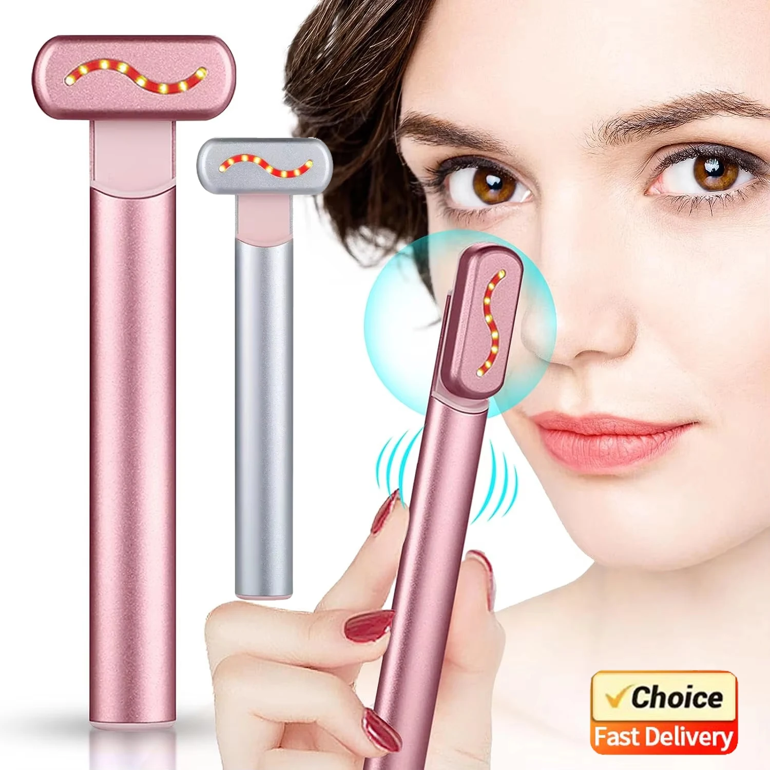 EMS Microcurrent Face Lifting Device Red Light Therapy Facial Wand Eye Neck Massager Skin Tightening Anti Wrinkle Beauty Tool