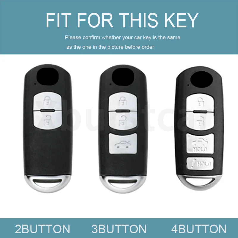2/3/4 Buttons Car Key Case Shell Fob For Mazda Atenza Axela CX-5 CX5 CX-3 CX7 CX-9 3 4 CX30 2 3 6 Demio Keyless Cover Protector