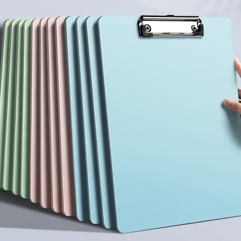 Porte-documents A4/5/6 avec clip pour bureau, étudiant, réunion, classement de documents, en carton rigide pour l'école