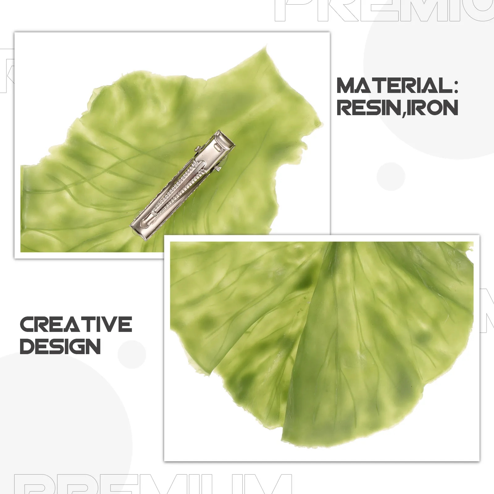 Lettuce Hair Clip Realistic Simulation Leaf Design Lightweight Versatile Hairpin Brooch for Women Teen Aesthetic Kawaii