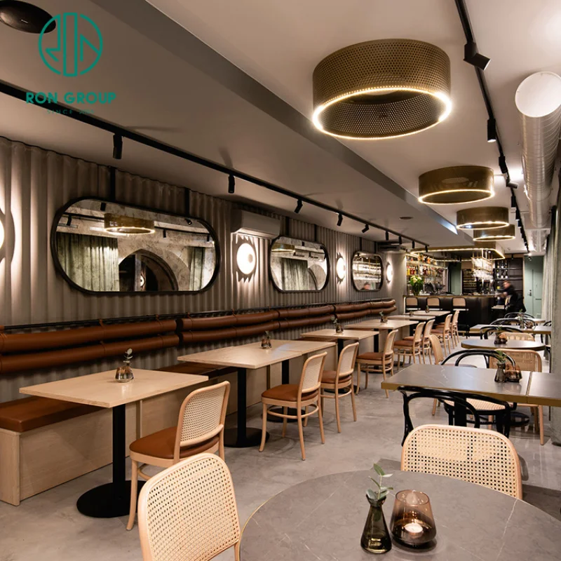 custom.Custom Luxury Modern Hotel Coffee Shop Cafe Wood Leather Restaurant Furniture Sofa Booth Seating Table and Chair Se