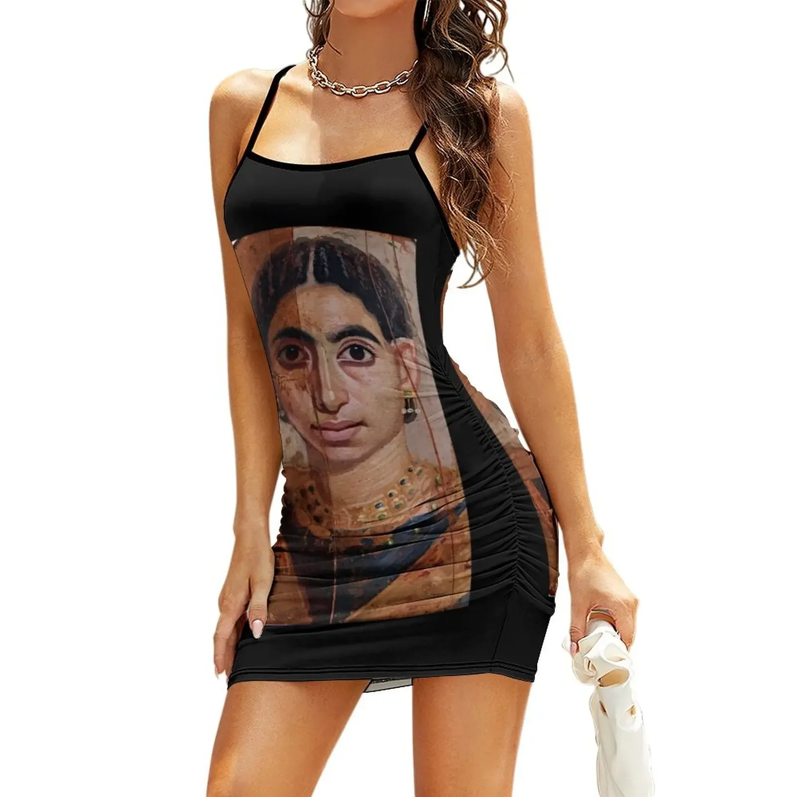 Fayum mummy portrait ancient Egypt woman Sling Dress womens dress luxury evening dresses 2026 cocktail dresses clothes Dress