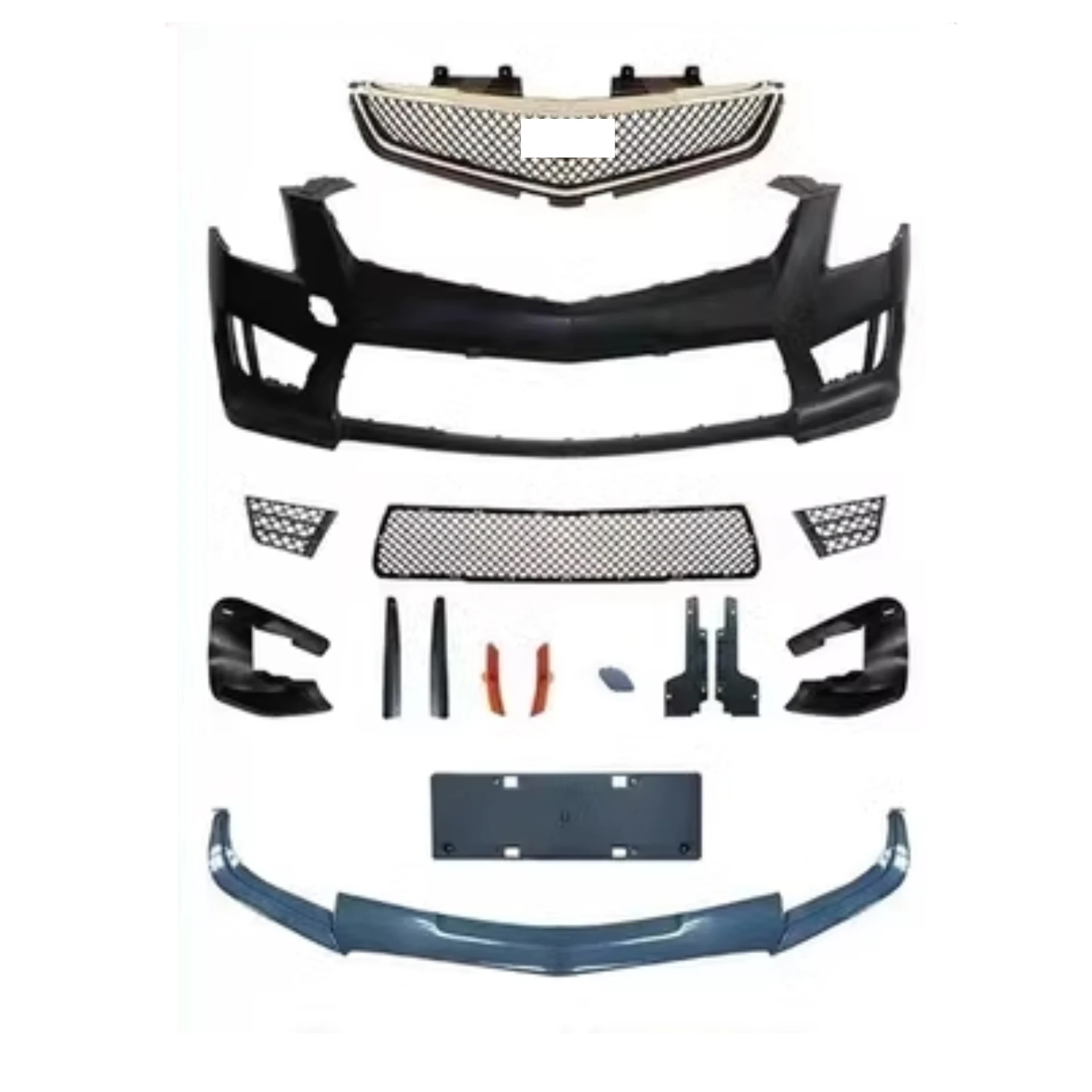 Front Bumper Fender Engine Hood Front Lip Grille for Cadillac ATS 14-19 Modified V Style Body Kit Surround Car Accessories