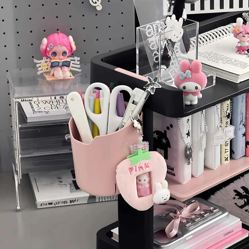 Ins Multi-Layer Desktop Storage Rack Stationery Book Shelf Organizer Student Dormitory Action Figure Storage Rack Dolls Decor