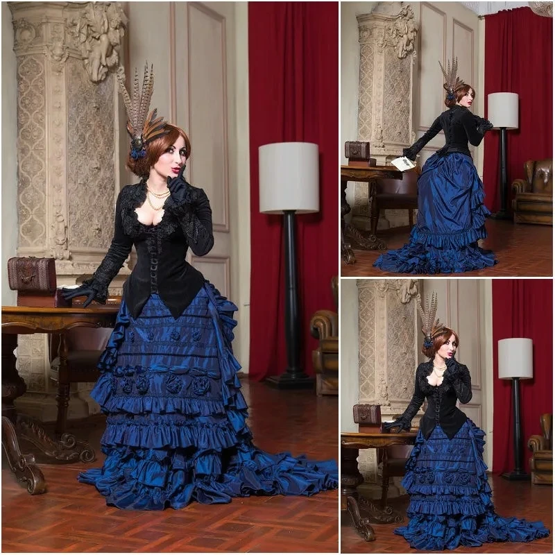 Customer-made Victorian Dress1860S Scarlett Civil War Southern Belle dress Marie Antoinette dresses US4-36 SC479