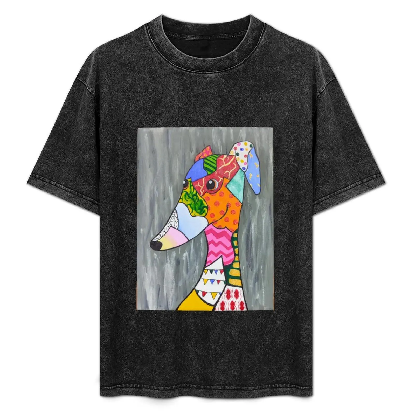 

Psychedelic Greyhound T-Shirt Plus Size Comfort Fit Tee