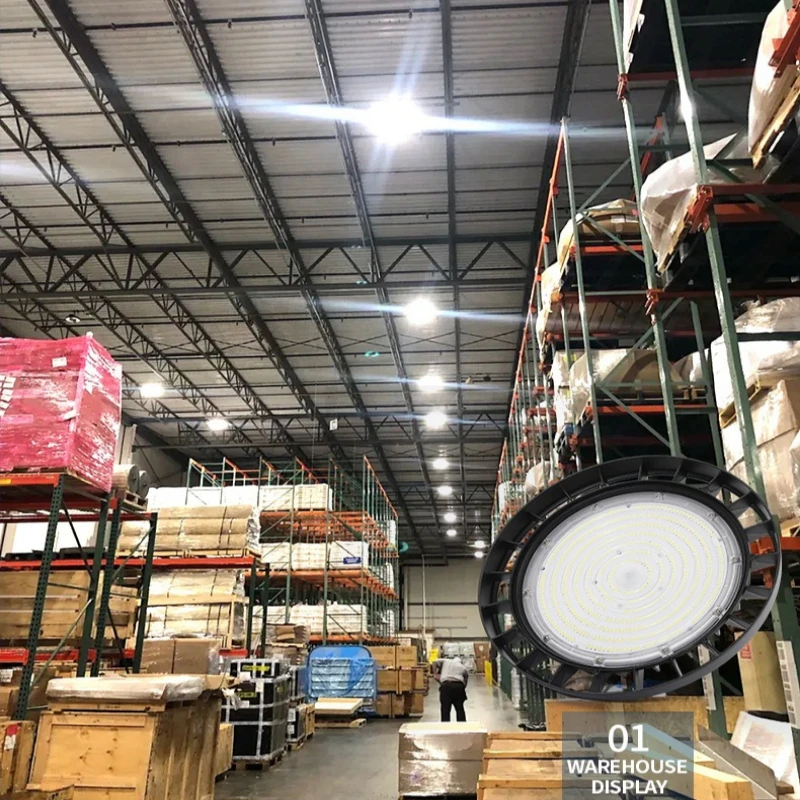 ارتفاع خليج ضوء UFO LED 220 فولت 100 واط 150 واط 200 واط ملعب الأعمال مستودع مصباح المرآب السوبر مشرق الإضاءة الصناعية التعدين مصباح #5