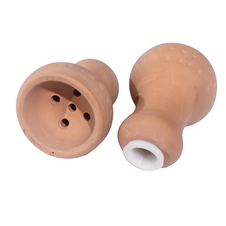 Clay Hookah Bowl With Silicone Seals Seal Ring 5 Holes Ceramic Narguile Chicha Head Shisha Hookah Accessories Universal Applies
