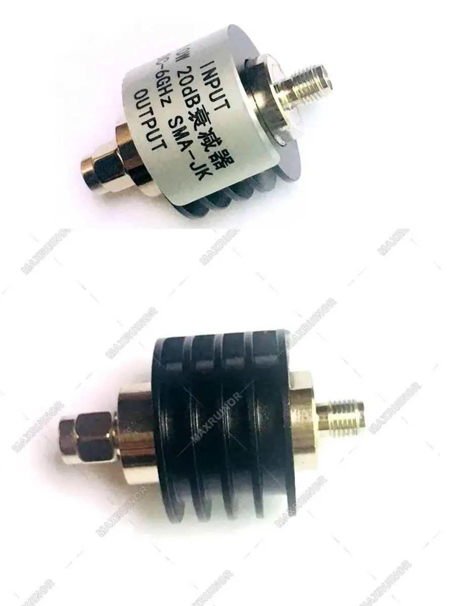 10watt 3/5/10/20/30db SMA Attenuator male to female sma-jk Frequency  DG-6GHz with Heat sink Coaxial Fixed Attenuator Connectors