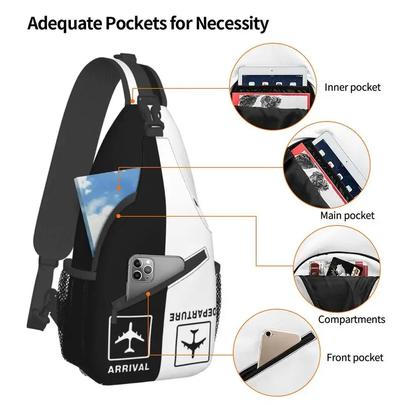 Mochila cruzada de aviador para hombre, morral de hombro para viajes y ciclismo, para salidas de avión