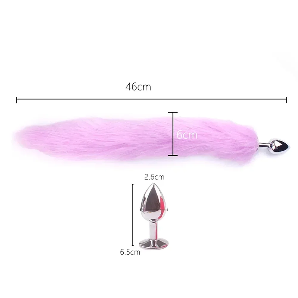 Sexy Fox Tail Anal Plug Metalowe produkty dla dorosłych Cosplay Sex Toys Dla kobiet Mężczyźni Anal Butt Plug Gry dla dorosłych Zabawka dla par 18