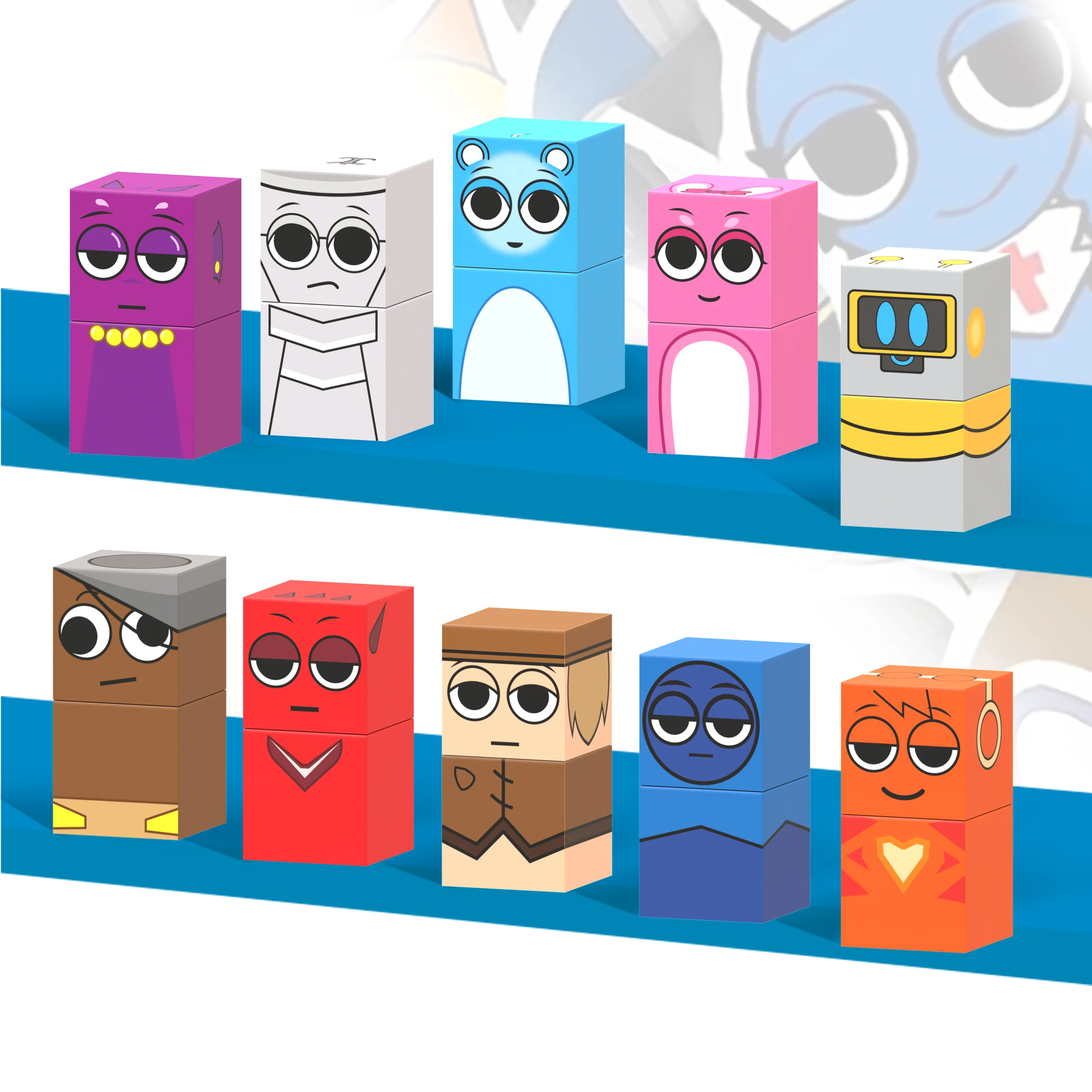 جديد Sprunki الإبداعية إيقاع صندوق المغناطيسي اللبنات لعبة التراص الحسية للأطفال هدية عيد ميلاد #3