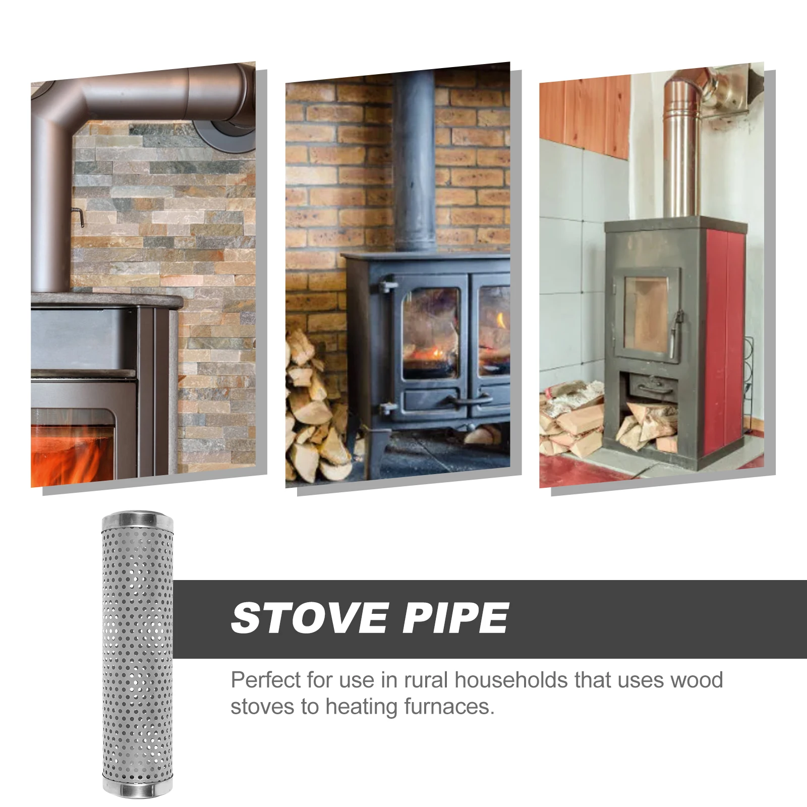 

Chimney Mesh Guard Metal Stove Cover Heat Resistant Stable Fireproof Mesh Cover for Chimney Pipe Stove Pipe Protection