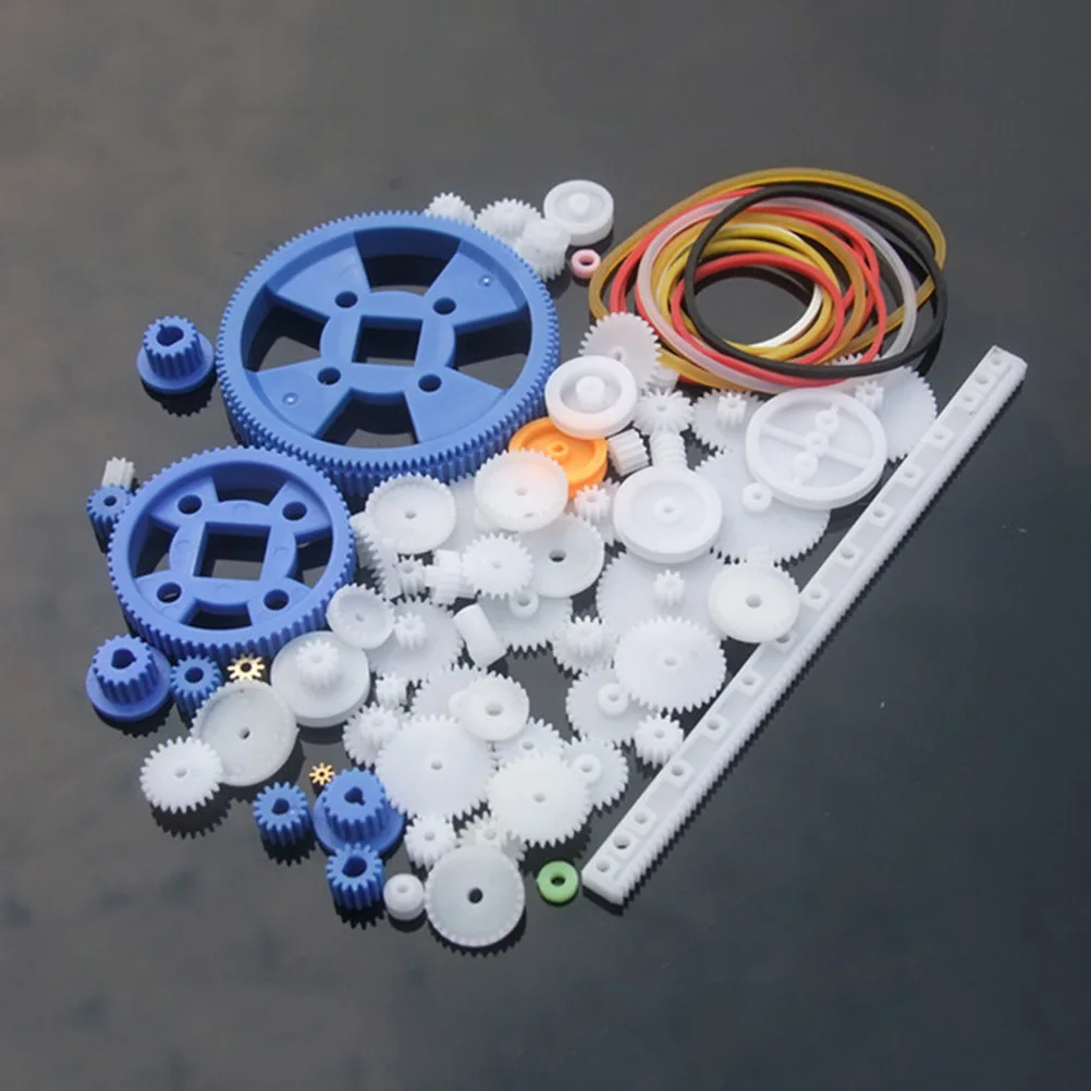 

80Pcs Gear Package Plastic Parts Assortment Set for DIY Robot Mechanical Production Science Engineering Gear Package Parts
