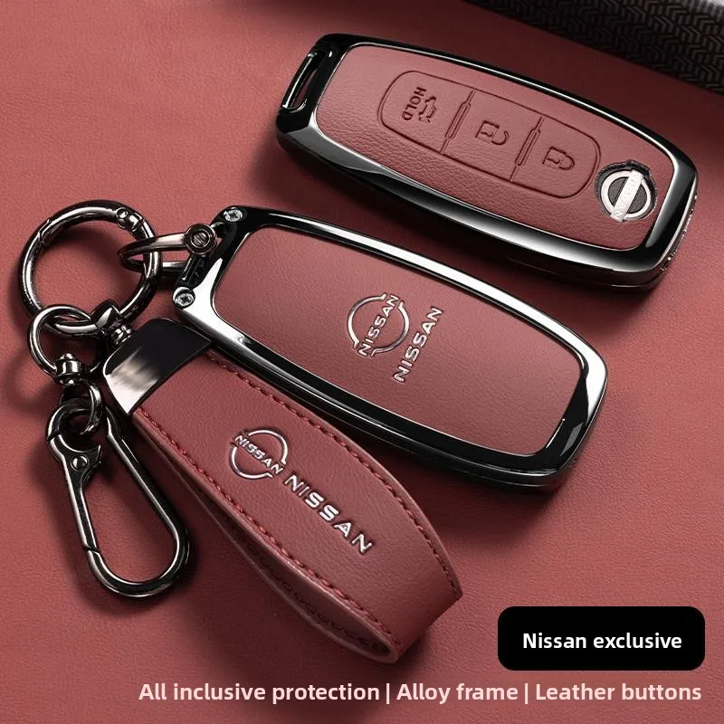 For Nissan X-trail T33 Kicks Qashqai J12 Juke Teana Altima Ariya Car Key Cover Case Protector Shell Keychian Accessories