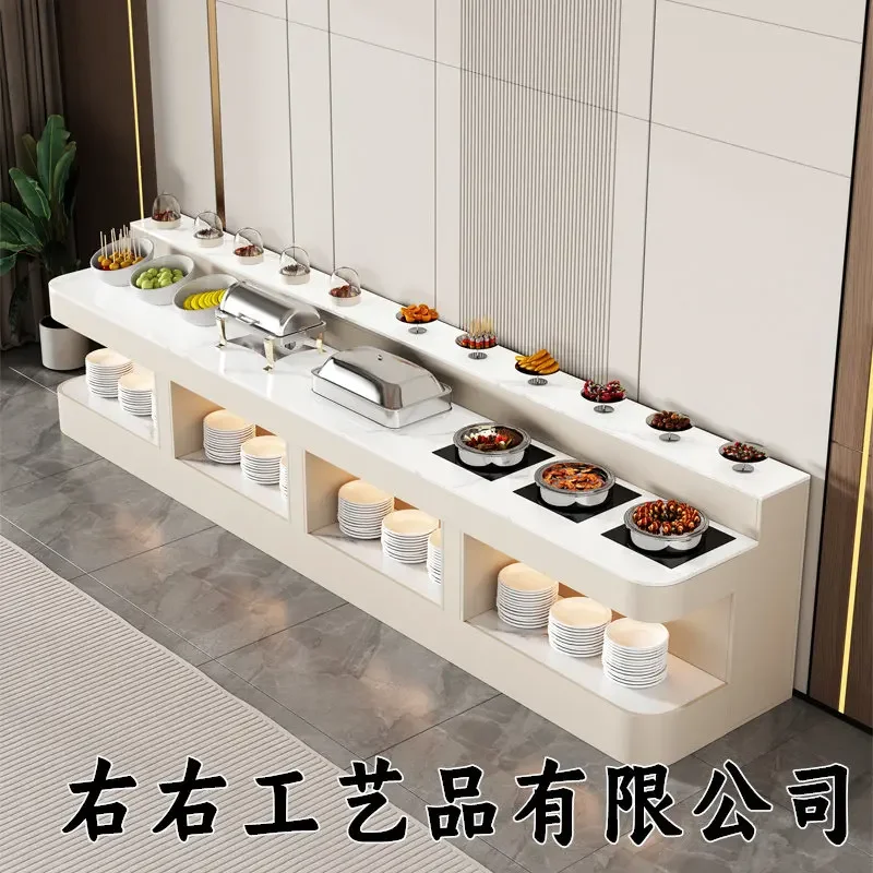 Canteen hosting B & B buffet table Hotel restaurant Breakfast table Seasoning table Insulation  Fruit dish booth
