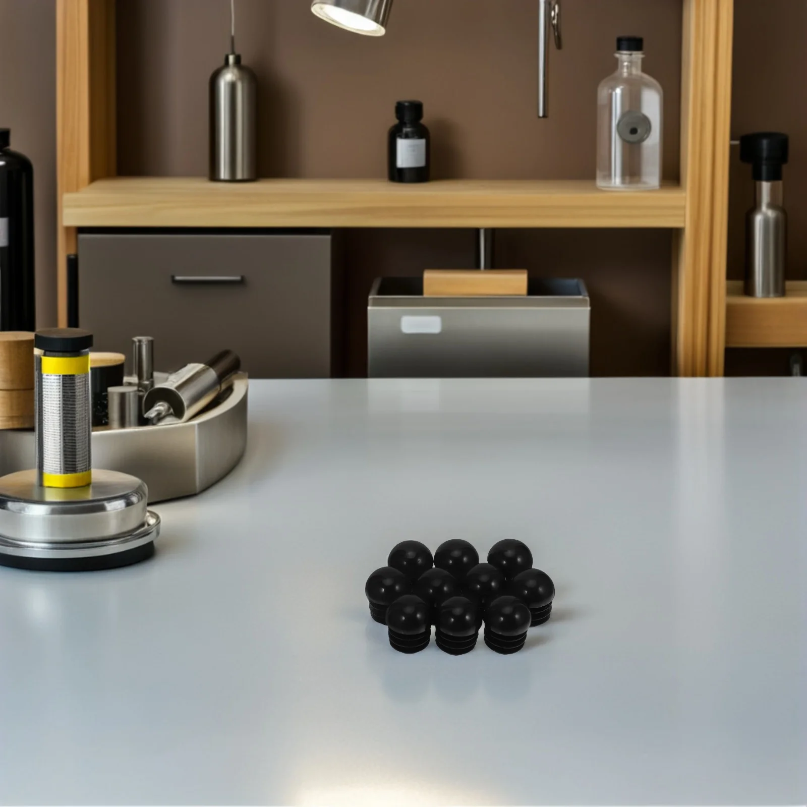 24Pcs Round Plastic Pipe Plugs Black Tube End Caps 16mm Furniture Chair Leg Protectors Tubing Inserts Round Rubber End Caps