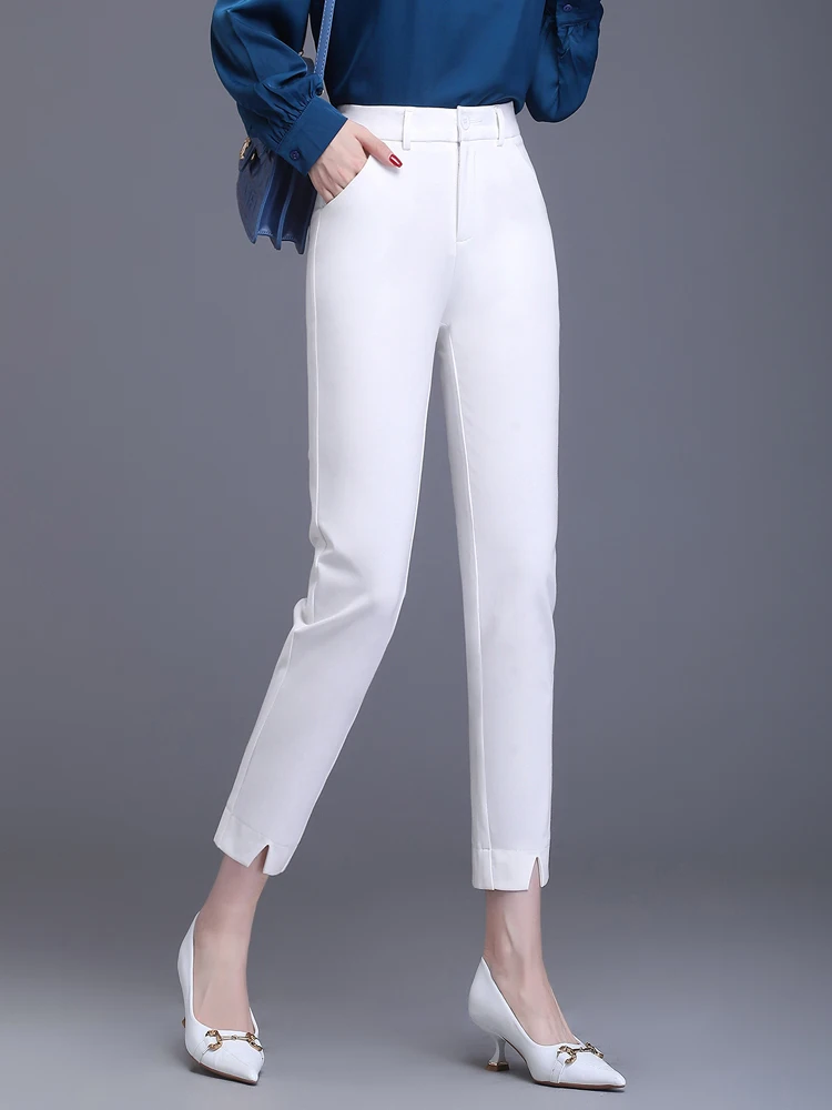 

High Waist Suit Pants Women's Spring Autumn 2026 Slimming Versatile Skinny Casual Professional Small Size Nine Points