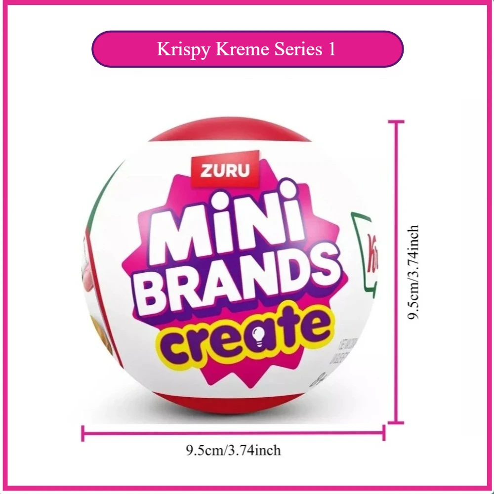 주루 미니 브랜드 크리스피 크림 크리에이트 시리즈 1 서프라이즈 블라인드 박스 장난감 미니 푸드 도넛 미니어처 푸드 미스터리 패키징 장난감