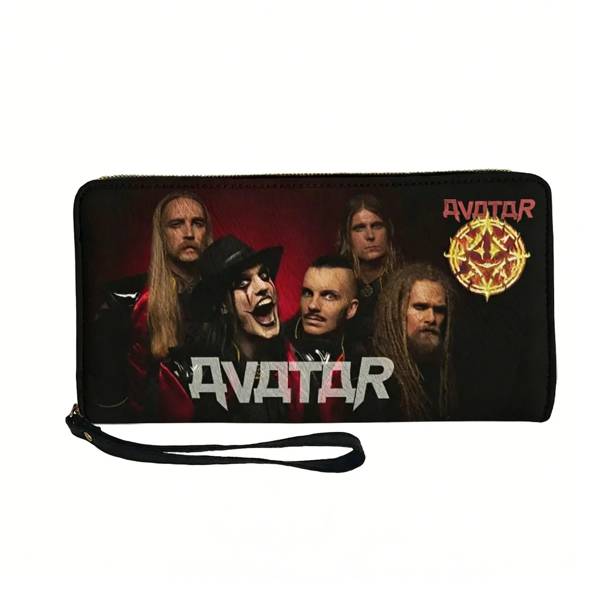 

Кошелек-портмоне с принтом группы Heavy Metal Rock Band Avatar, мужской и женский, на молнии, с двойным принтом, портативный, подарочная сумка