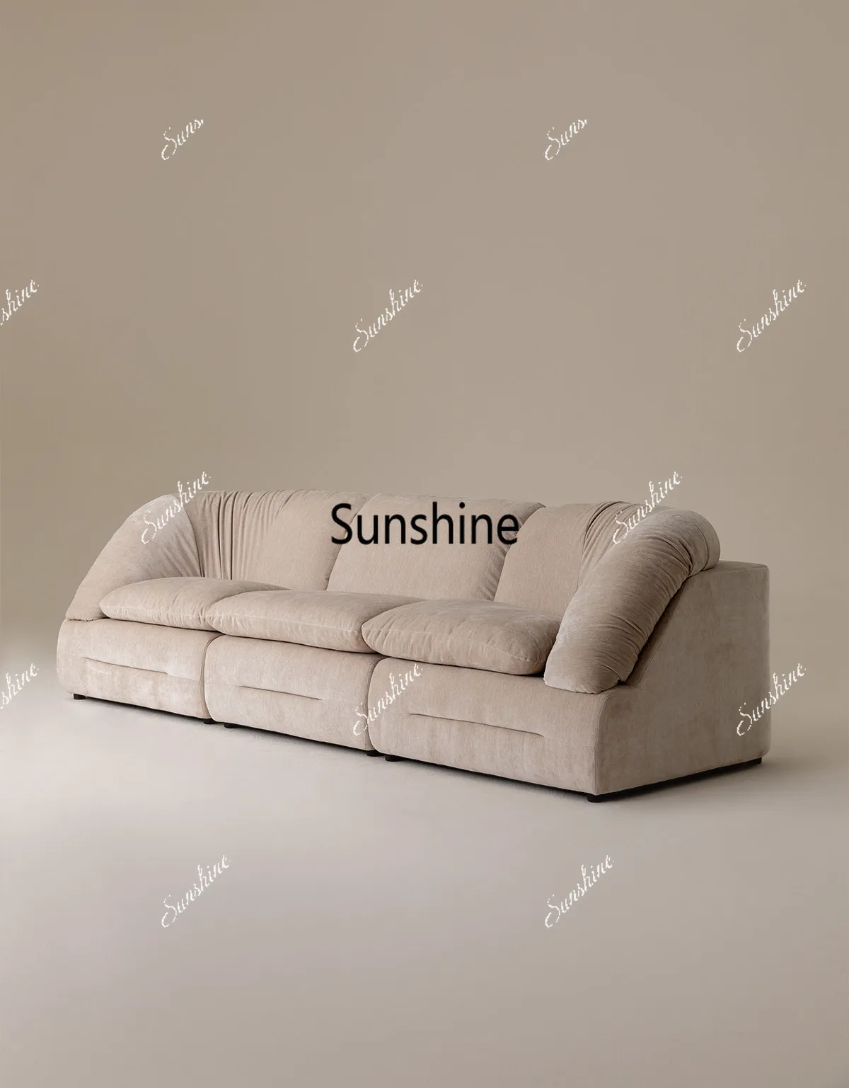 Anti-cat scratch straight row module corner retro simple living room combination fabric sofa