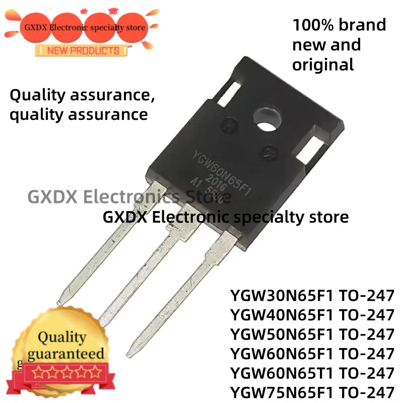 10PCS New Original YGW30N65F1 YGW40N65F1 YGW50N65F1 YGW60N65F1 YGW60N65T1 YGW75N65F1 TO-247 Electric welding machine IGBT pipe