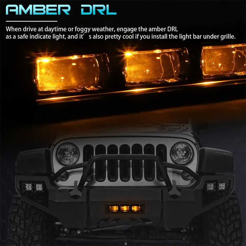 Slim 8/14/20 inch LED Light Bar 6D LED Bar White Yellow DRL Work Light Fog Light For Offroad 4x4 Car Truck ATV UTV SUV 12V 24V