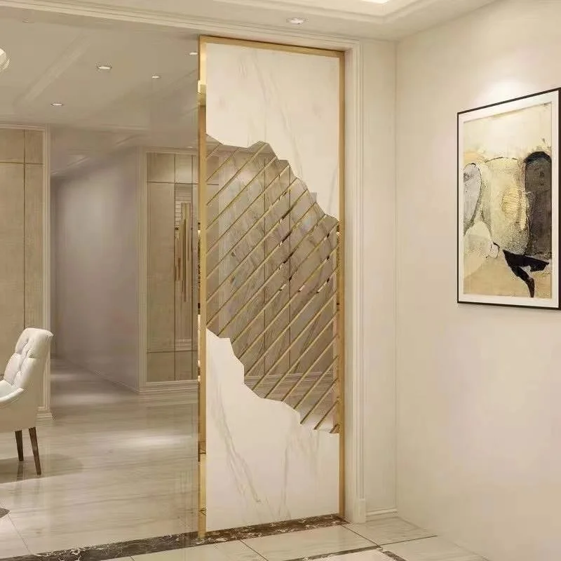 Decorative Stainless Steel Metal Screen Room Divider Luxury Partition Wall for Hotel