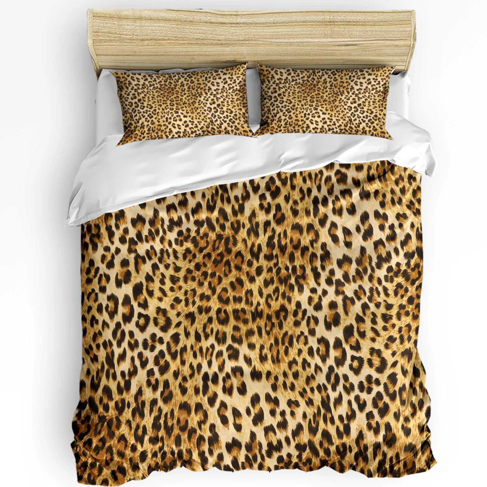 

Animal Leopard Vintage Bedding Set 3pcs Boys Girls Duvet Cover Pillowcase Kids Adult Quilt Cover Double Bed Set Home Textile