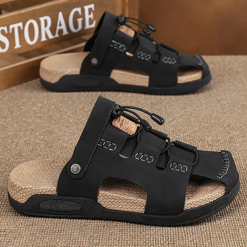 Season Transition Men Summer Slippers Casual Anti Slip Practical Design Student Daily Matching Footwear