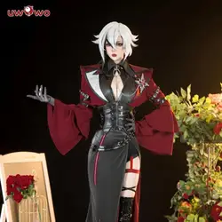 UWOWO-Costume Cosplay Genshin Impact, The Knave Music, Arlecchino Fanart, Jeu Interdit, Halloween