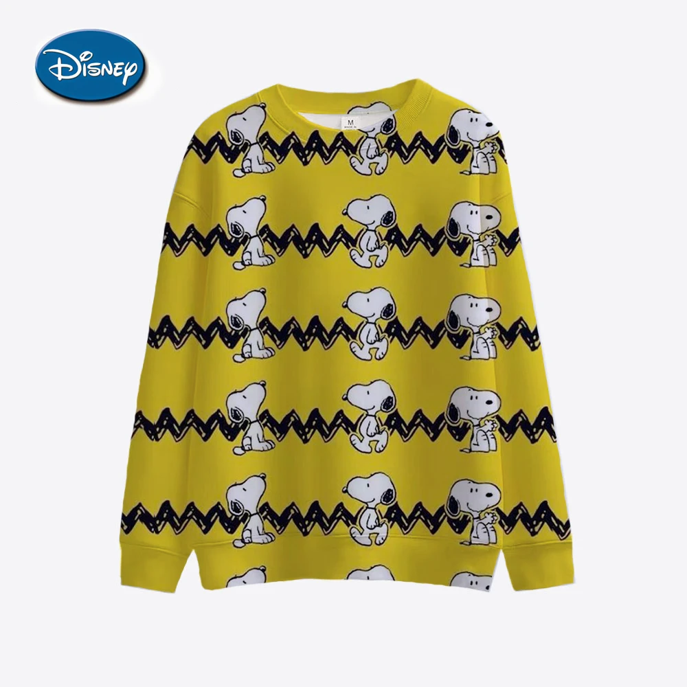Snoopy Kawaii Cartoon Print Hoodie for Women Soft Casual Loose Sportwear Female Sweatshirt Ladies Clothes 2024 