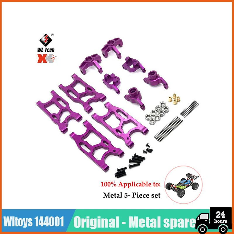 Pièces de conversion en métal pour voiture RC WLtoys, kits de mise à niveau, remplacement de pièces portables, 144010, 144001, 144002, 124017, 124019