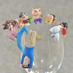 Crayon Shin Chan Cartoon Figure Kawaii Toy Anime Cup Jewelry Series Decorations Action Figurines Japanese Toys Cute Gift