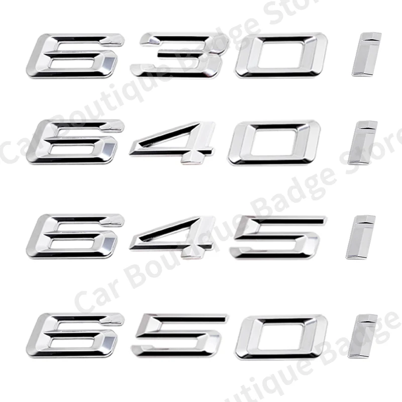 

3D ABS Car Trunk Letters Logo Badge Emblem Styling Decals Sticker For BMW 6 Series E63 E64 F06 F12 F13 G32 630i 640i 645i 650i