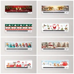 2024 Merry Christmas Series Air Conditioner Mural Decals Home Decoration Removable New Year Xmas Design Air Conditioning Sticker