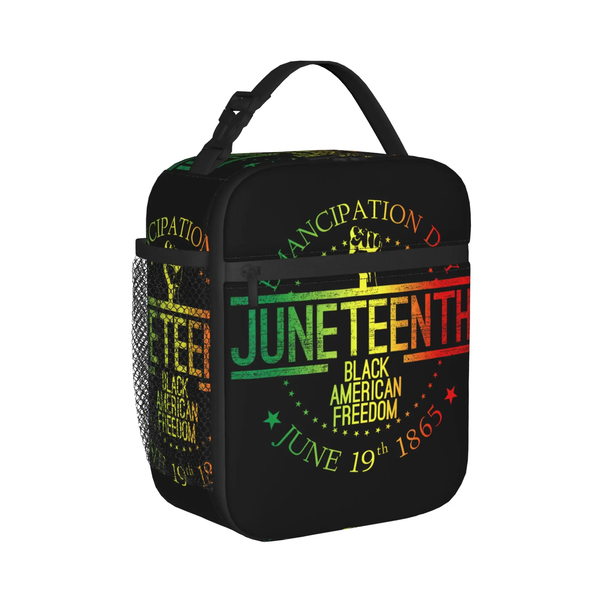 Juneteenth African American Black History Insulated Lunch Bag Lunch Container Cooler Bag Tote Lunch Box Beach Food Storage Bags