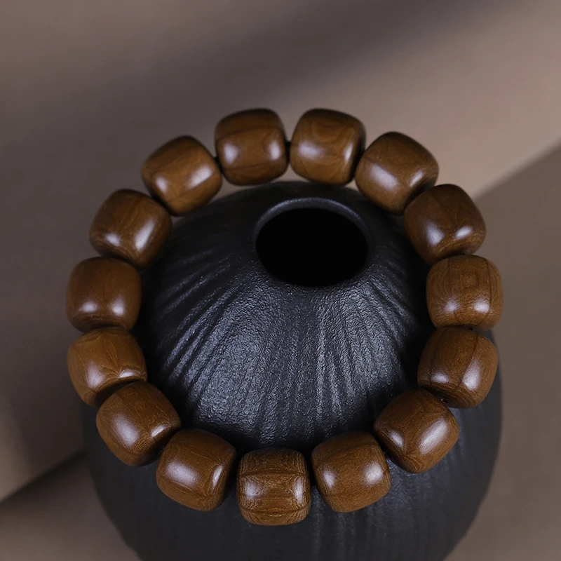 

Boutique Abelia Bracelet 1.5 Old Materials Nine-Way Full-Grain Natural Dragonwood Buddha Beads Body Protection Flexible Ring