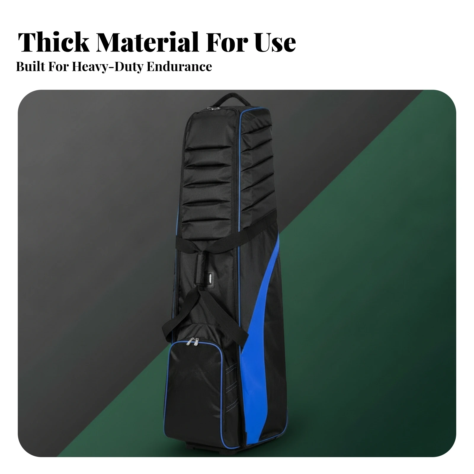 Sports Luggage Golf Travel Bag Wear-Resistant Wheeled Golf Travel Bag Large Capacity Full-Length Zipper for Transport