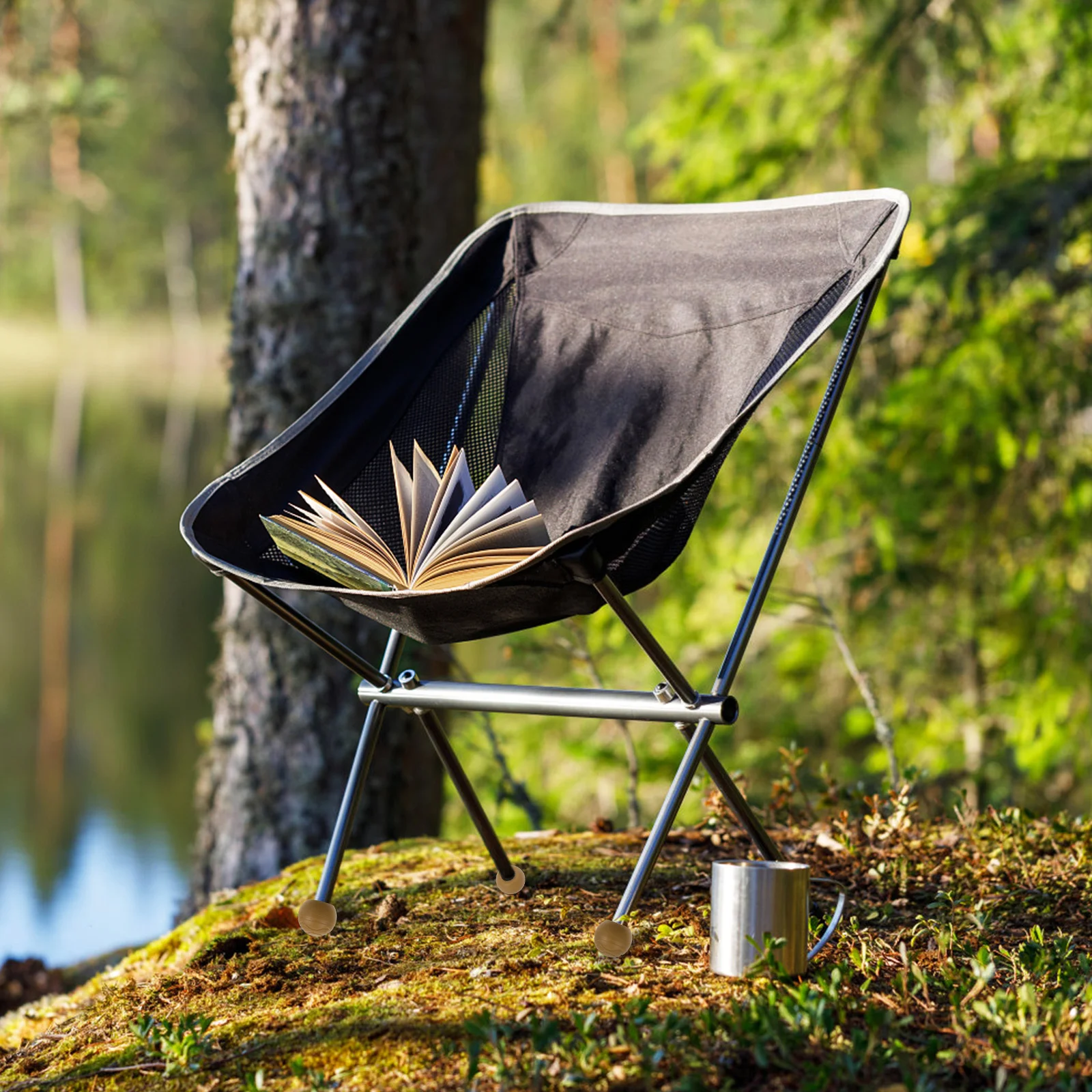 

4Pcs Outdoor Moon Chair Anti Sink Balls Silicone Leg Covers Rugged Stable Chair Leg Protectors Camping Furniture Pads