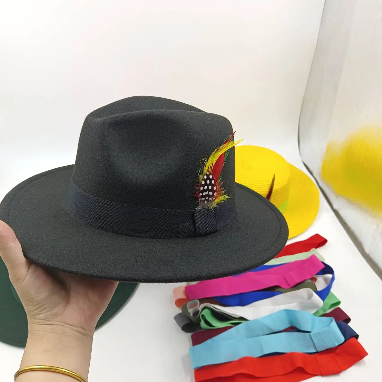 Hat Accessories Fedora Various Candy Colors Fashion Accessories Monochrome Block Accessories Jazz Hat Fedora кепкамужскня